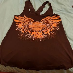 Harley Davidson Lacy Bedazzled Tank Top